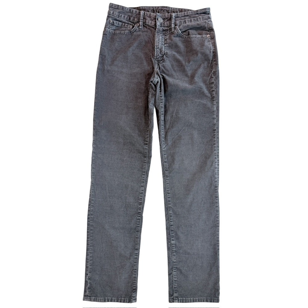 American Eagle Corduroy Pants‎ Mens 28x32 Gray Flex Slim Straight